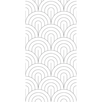 Tapeta Vliesová fototapeta, černobílý obloukový vzor 158935, 150x300cm, Black & White, Esta