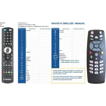 Dálkový ovladač General HOMECAST HS2002 CIHDMI - náhradní dálkový ovladač