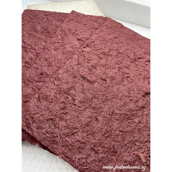 Umělecký papír Sapaimport Morušový papír kokosová rohož vínová Velikost: 23x32 cm