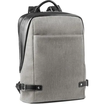 Městský batoh DIVERGENT BACKPACK II. Batoh na notebook do velikosti 15.6'' z tkaniny a PU - Béžová