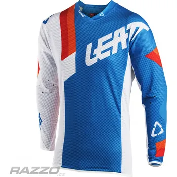 cyklistický dres Pánský MX dres LEATT GPX 5.5 UltraWeld Jersey Blue White XXL