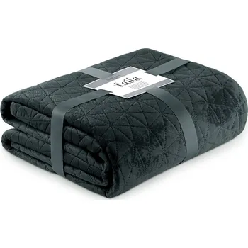 Přehoz na lůžko AmeliaHome Laila přehoz grafitový/stříbrný 220 x 240 cm