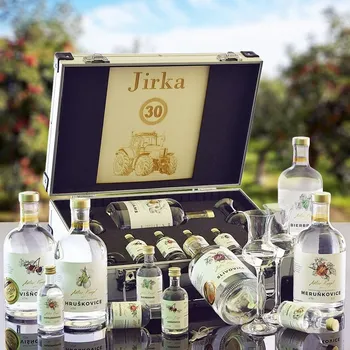 Dárkový potravinový koš Darkový Kufr Slivovice