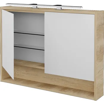 Zrcadlo Dřevojas dvoudvéřová galerka FOCUS GA2OE 100 Barevné provedení: M05 Béžová mat