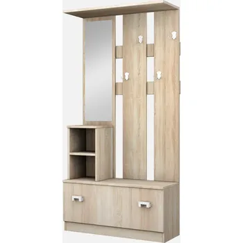 Předsíňová stěna Předsíňová stěna Jola s botníkem a zrcadlem dub sonoma