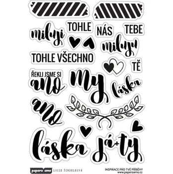 samolepka Papero amo - Samolepky arch - SVATEBNÍ / My