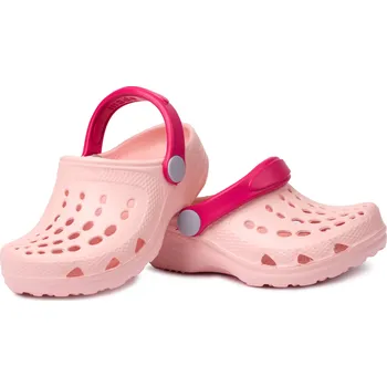 Dívčí obuv Plážová obuv nazouváky gumové pantofle Camminare světle růžové velikost: 28/29