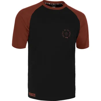 cyklistický dres ROCDAY Cyklistický dres s krátkým rukávem - ROOST - červená/černá