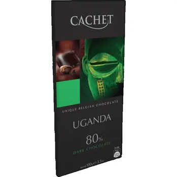 Čokoláda Tabulková čokoláda Cachet - Uganda 80% hořká, 100 G