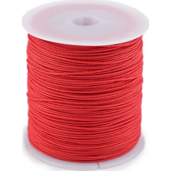 Šňůrka PES Ø0,5 mm, barva 25 červená s vlascem