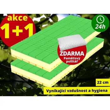 Matrace Matrace za hubičku.cz Magnum 1+1 aloe vera 80 x 200 x 22 cm 1+1