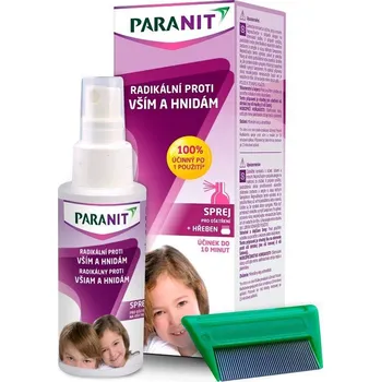 Dětský šampon Paranit Radikální sprej proti vším 100 ml + hřeben