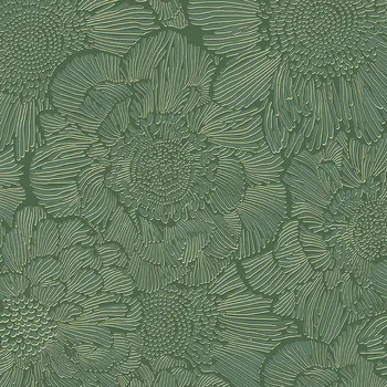 Tapeta Zelená vliesová tapeta s květy A56403, Vavex 2024