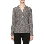 Dámské pyžamo vrch.díl QS1678E - Calvin Klein šedá-leopard M