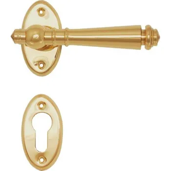 Dveřní kování BERNAT MOUNTING BERNAT Tradition rozetové kování Provedení: PZ (vložkový zámek), Povrchová úprava: surová mosaz