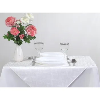 ubrus HEDVA ČESKÝ BROKÁT Ubrus Odaska 77x77 stromeček bílá