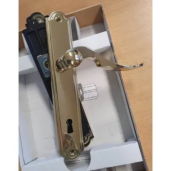 Dveřní kování Dveřní kování ADRIA klíč r. 90 titan zlatá klika-klika ROSTEX výprodej