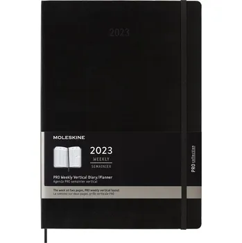 Diář Moleskine PRO A4 vertikální diář týdenní 2023 černý