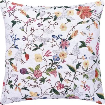 Polštář SCANquilt povlak MOTIV kvítka bílopestrá 45 x 45 cm