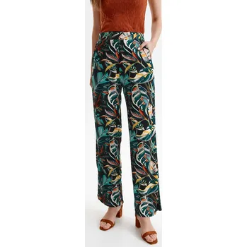 Top secret dámské letní široké kalhoty se vzorem černé Velikost: 34