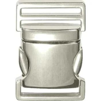 Spona trojzubec kovová šíře 30 mm, barva Nikl lesk