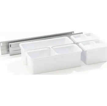 Nábytkové kování KES Dispensa/Comfort II YouboXx-Set 3 stříbrná/bílá (KES Dispensa/Comfort II YouboXx-Set 3 stříbrná/bílá)