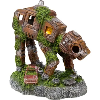 Dekorace do akvária Nobby dekorace do akvária Rezavý robot s LED světlem 18,5 cm