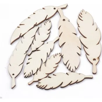 Výřez z překližky, PEŘÍČKO, mix velikostí, 6ks/bal.