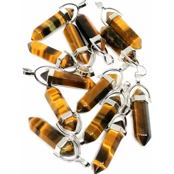 Přívěsek Hexagonální přívěsek z tygřího oka – Přírodní kámen pro ochranu a energii