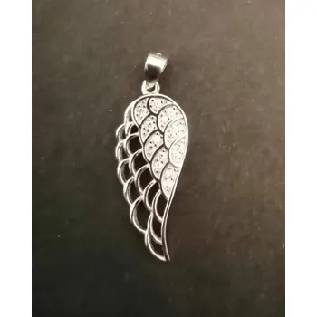 Přívěsek Křídlo zdobené mikrosettingem - přívěsek ze stříbra