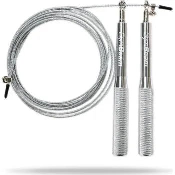 Švihadlo GymBeam Švihadlo Metal Jumping Rope Silver
