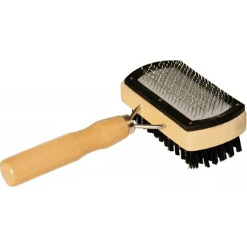 Kartáč pro zvířata Kartáč na psy dřevěný, oboustranný, uhlazovací