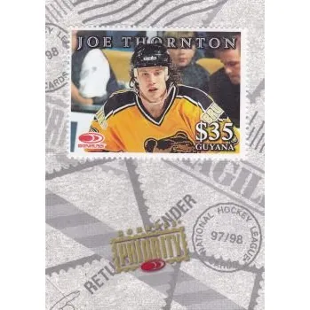 Sběratelská karetní hra insert karta JOE THORNTON 97-98 Donruss Priority Stamps číslo 16