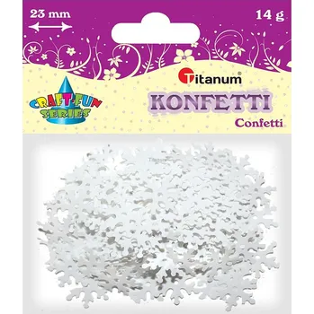 Konfeta Konfety, vločky, bílé, 23mm, 14g