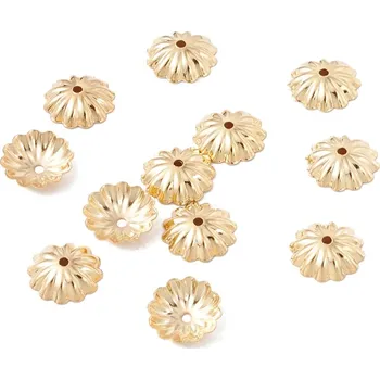 Dětské navlékací korálky Kaplík - na korálky, nerez. ocel, zlatý, 10 x 2.5 mm, 1ks