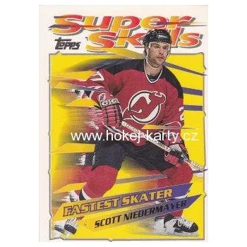 Sběratelská karetní hra insert karta SCOTT NIEDERMAYER 95-96 Topps Super Skills číslo 27