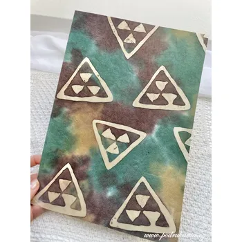 Umělecký papír Sapaimport Morušový ruční papír lisovaný - malba voskem 04 Velikost: 22x31 cm