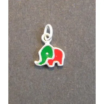 Přívěsek Malý barvený slon - stříbrný přívěsek