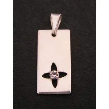 Přívěsek Zdobený obdélník - stříbrný přívěsek