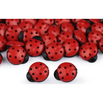 Knoflík Knoflík dětský velikost 24" beruška, barva červená