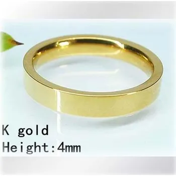 Prsten Prsten ve zlaté barvě z chirurgické oceli - velikost 8