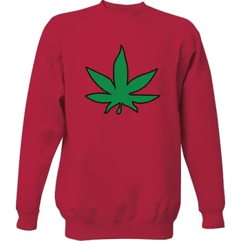 Pánská mikina Mikina bez kapuce Unisex s potiskem Marihuana pánské