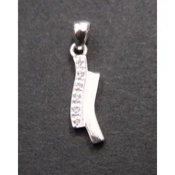 Přívěsek Zvlněná abstrakce - stříbrný přívěsek