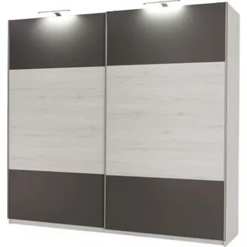 Šatní skříň Šatní skříň Dione D01, Barevné provedení Norská borovice/ šedá