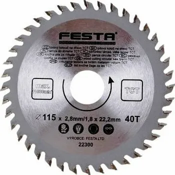 Pilový kotouč Pilový kotouč do dřeva TCT 115mm/22.2/40 zubů (řezný pilový kotouč na dřevo)