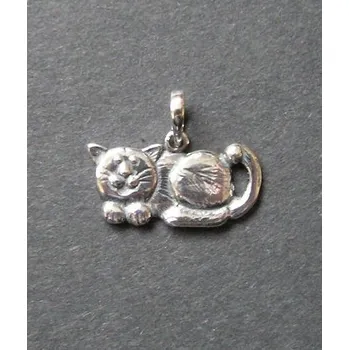 Přívěsek Kočka - stříbrný přívěsek / přívěsek ze stříbra
