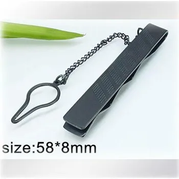 Spona na kravatu Ocelová spona na kravatu tmavá s lehkým vzorováním