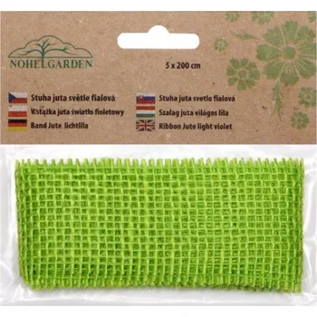 Stuha Nohel Garden Stuha JUTA světle zelená šířka 5cm délka 2m