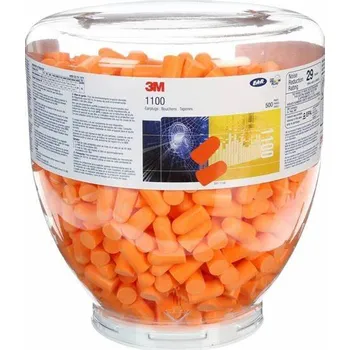 1100B Nádoba s 500 páry zátkových chráničů sluchu 3M typ 1100, bez provázku, útlum 37 dB SRN (pro dávkovač 1100-R)