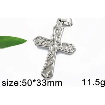 Přívěsek Kříž - 50x33mm - ocelový přívěsek
